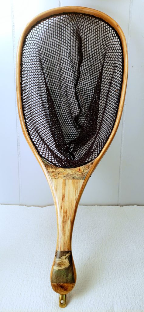 MTnetz.com are fly fishing landing nets, that are custom made using a  process of inletting the hardwood laminate hoop into a d…